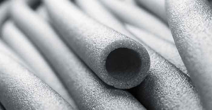 insulating foam to silence noisy pipe