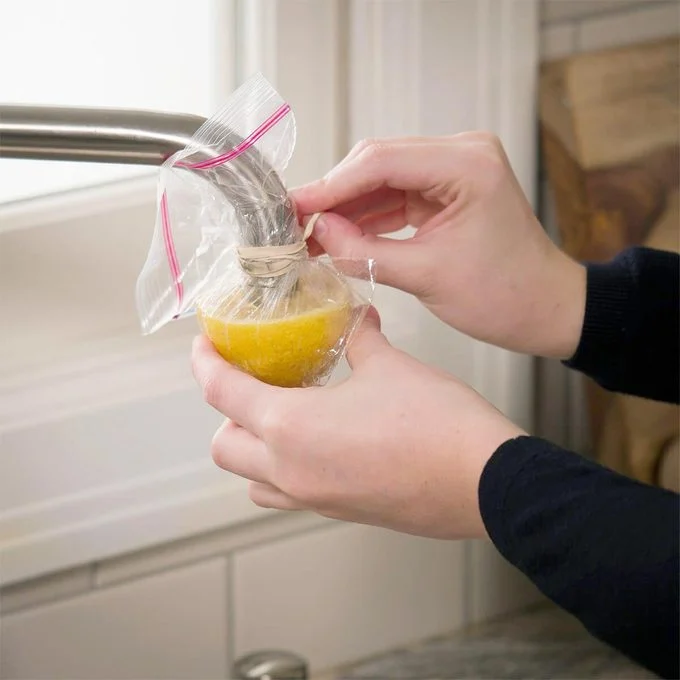 lemon removing mineral buildup